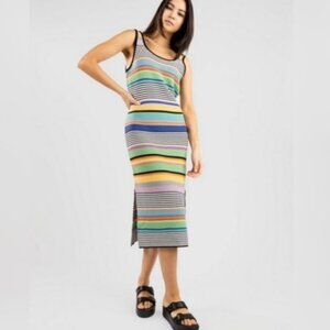 Roxy Sunshine Bouquet Stripe Knit Midi Dress